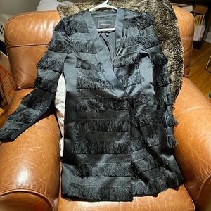 BCBG MacAzria Black Fringe dress